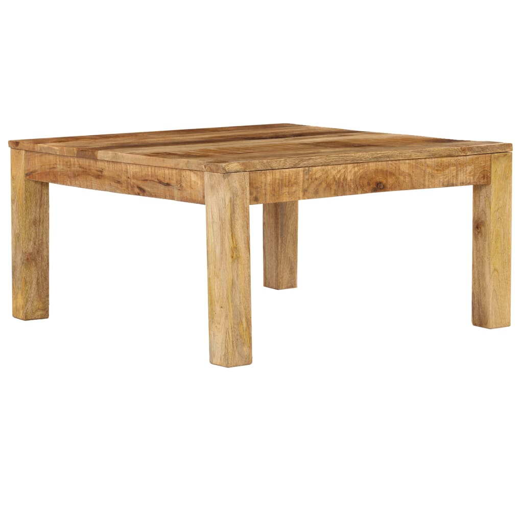 Vetonek Mesa de centro de madera maciza de mango 80x80x40 cm