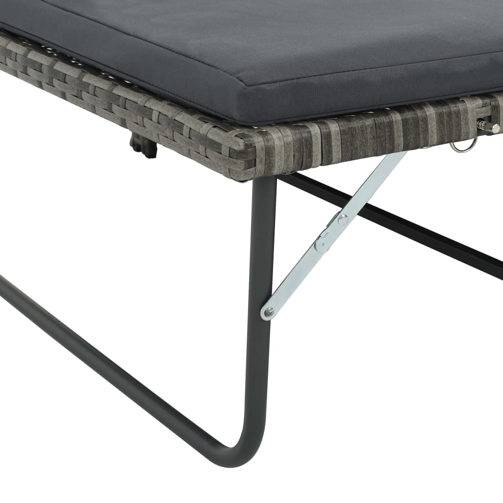 Conjunto de móveis de jardim 2 peças e almofadas rattan sintético cinza v1867 - Vetonek