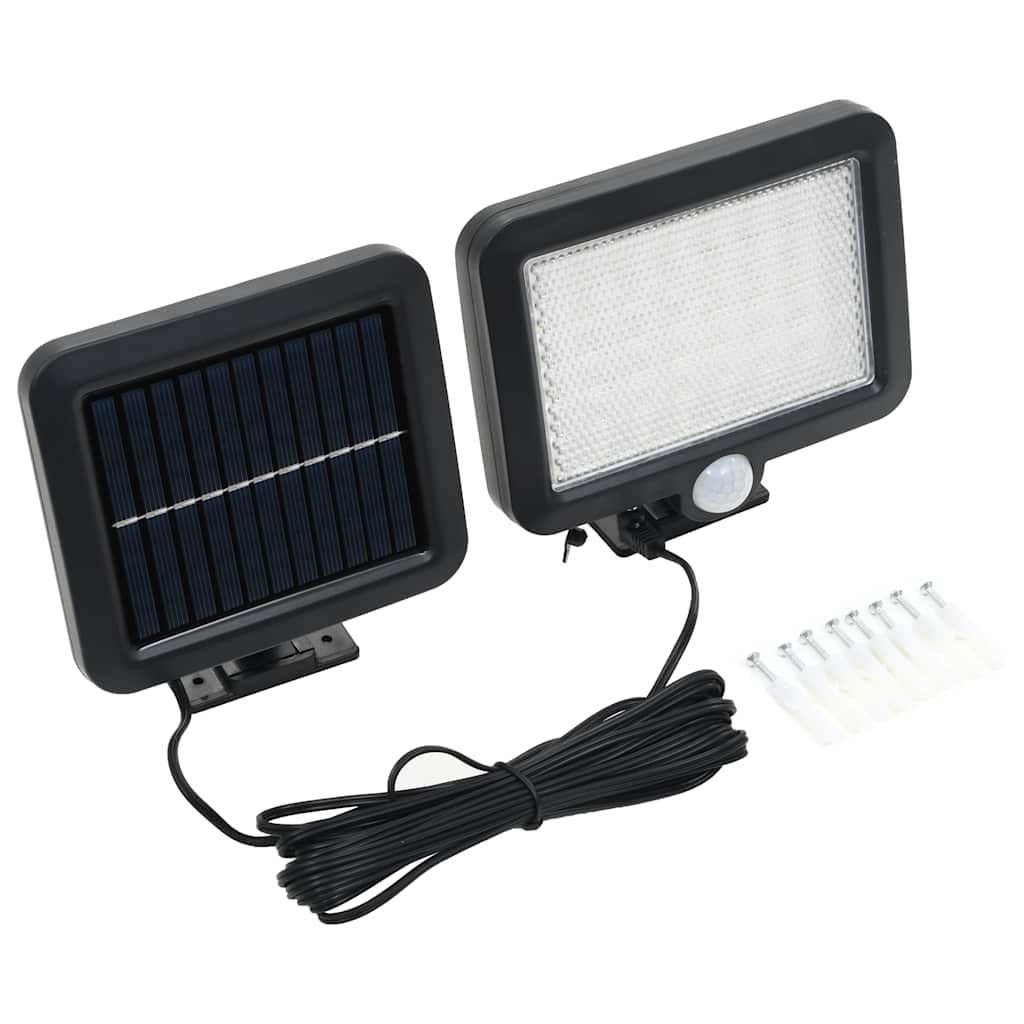 Vetonek Lámpara solar con sensor de movimiento luces LED blanco