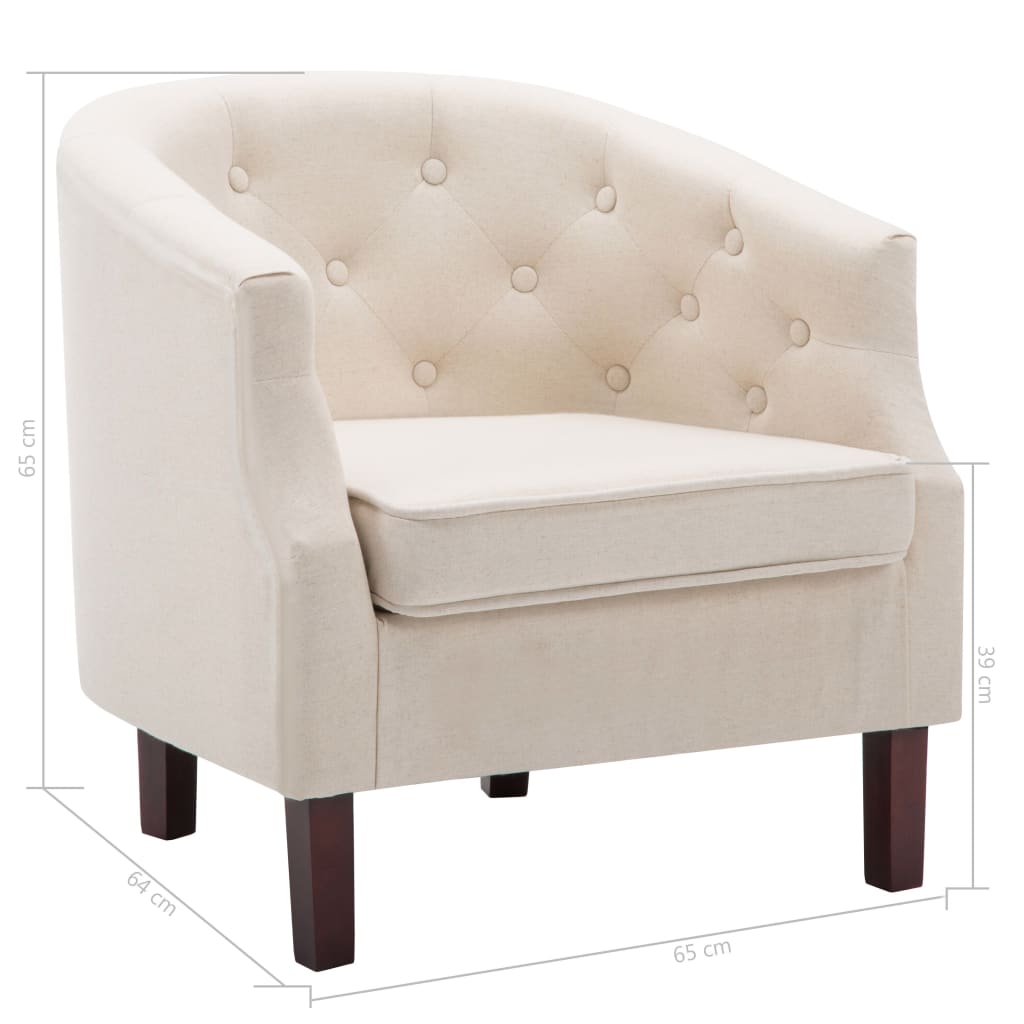 Beige cloth armchair