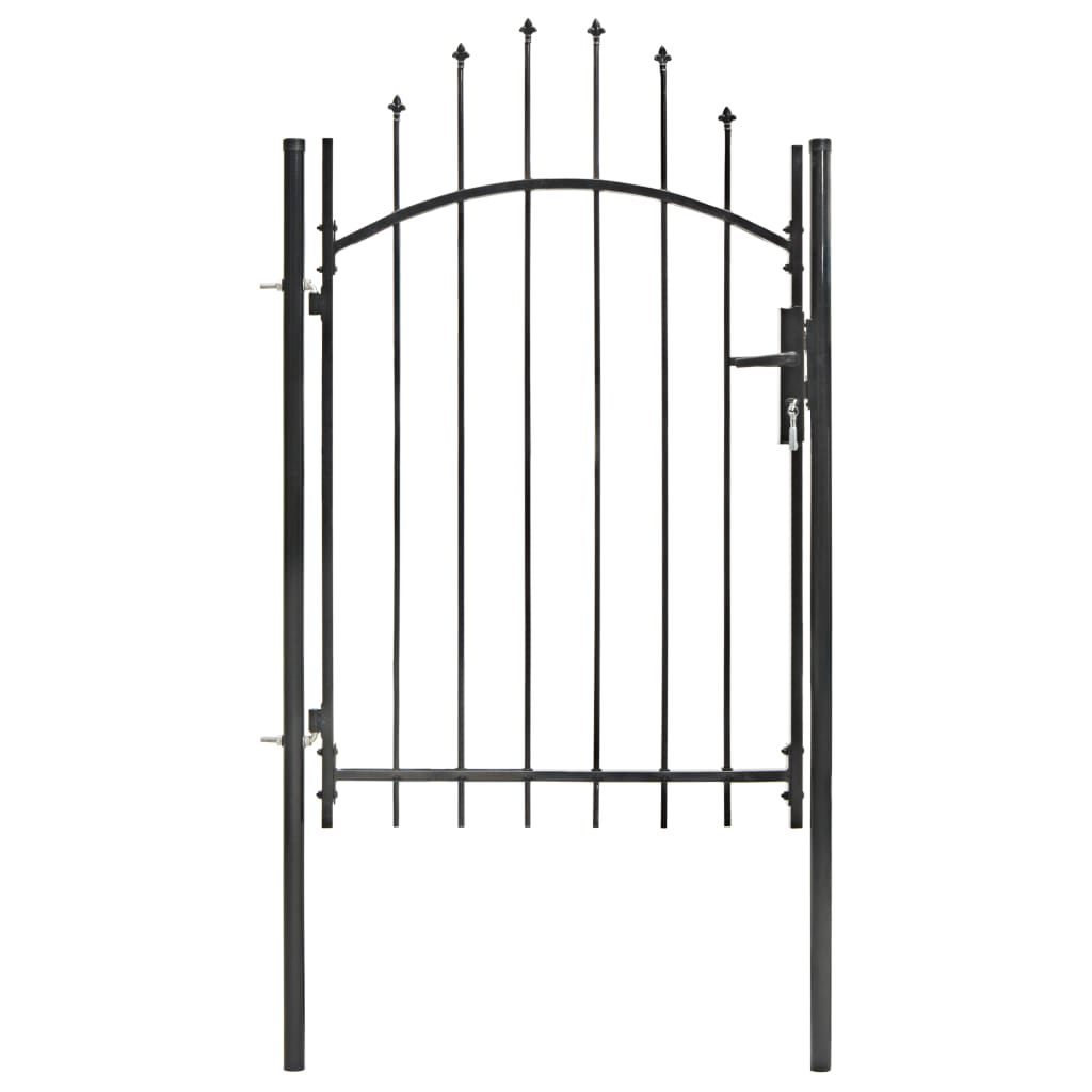 Vetonek Puerta de jardín de acero negro 1x2 m