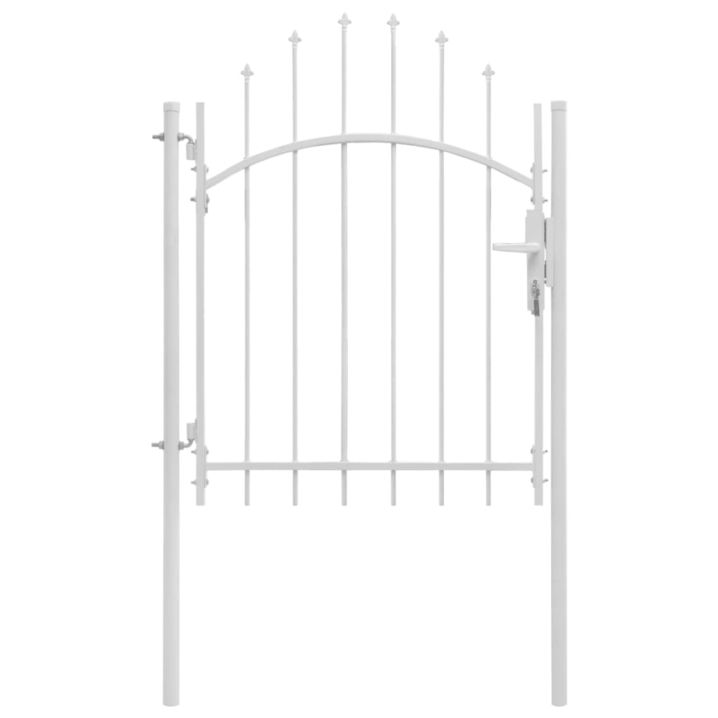 Vetonek Puerta de jardín de acero blanco 1x2 m 