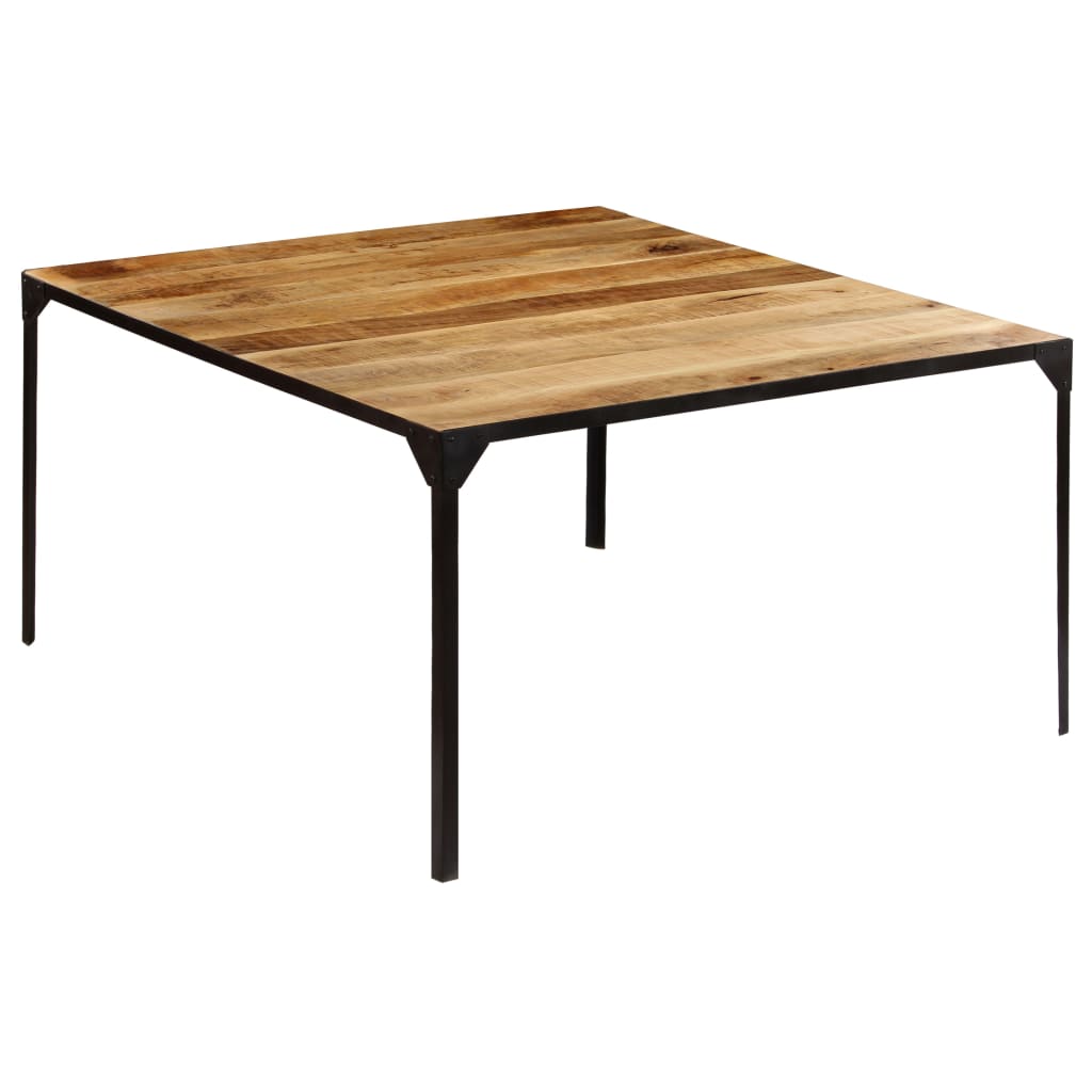 Vetonek Mesa de comedor de madera maciza de mango 140x140x76 cm