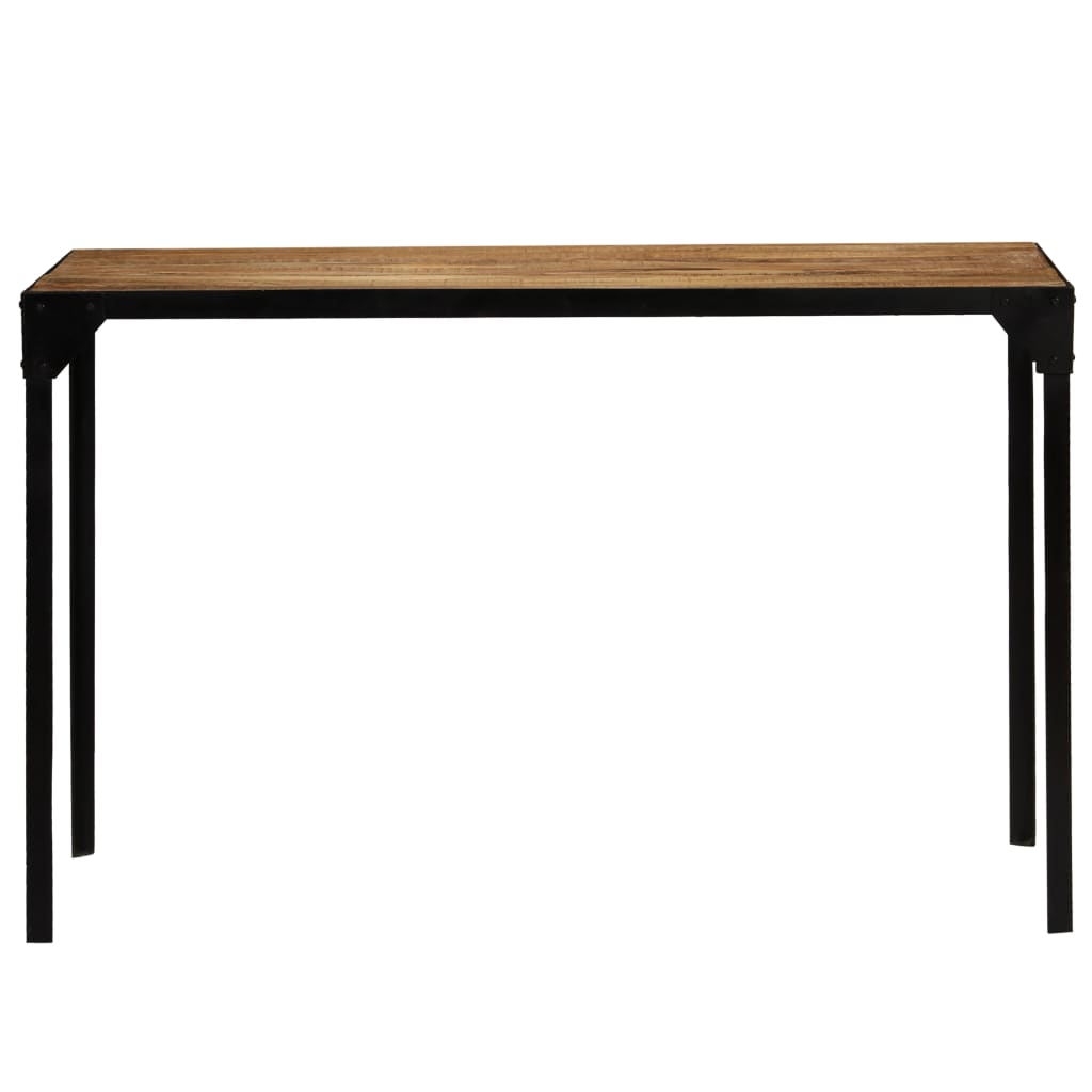 Mesa de comedor madera maciza de mango rugosa y acero 120 cm vidaXL