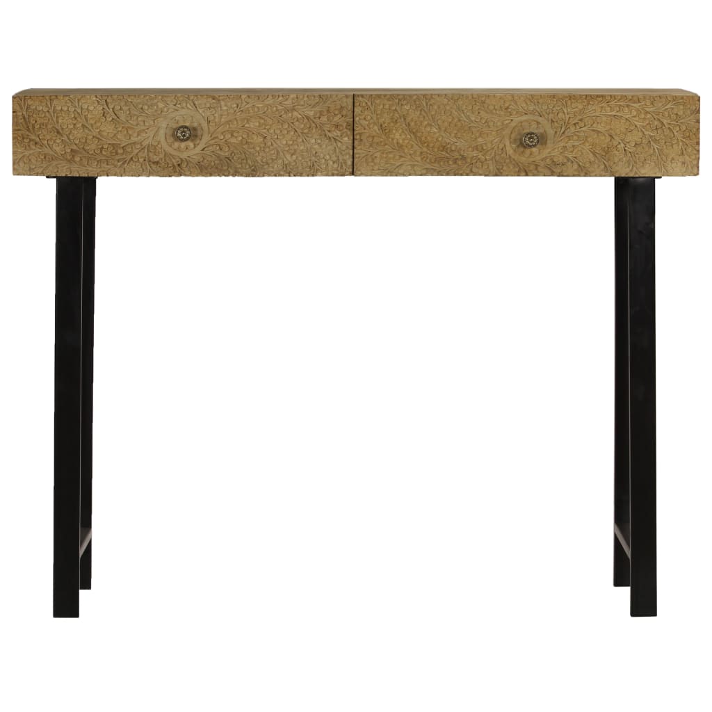 Mesa consola de madera maciza de mango 102x30x79 cm