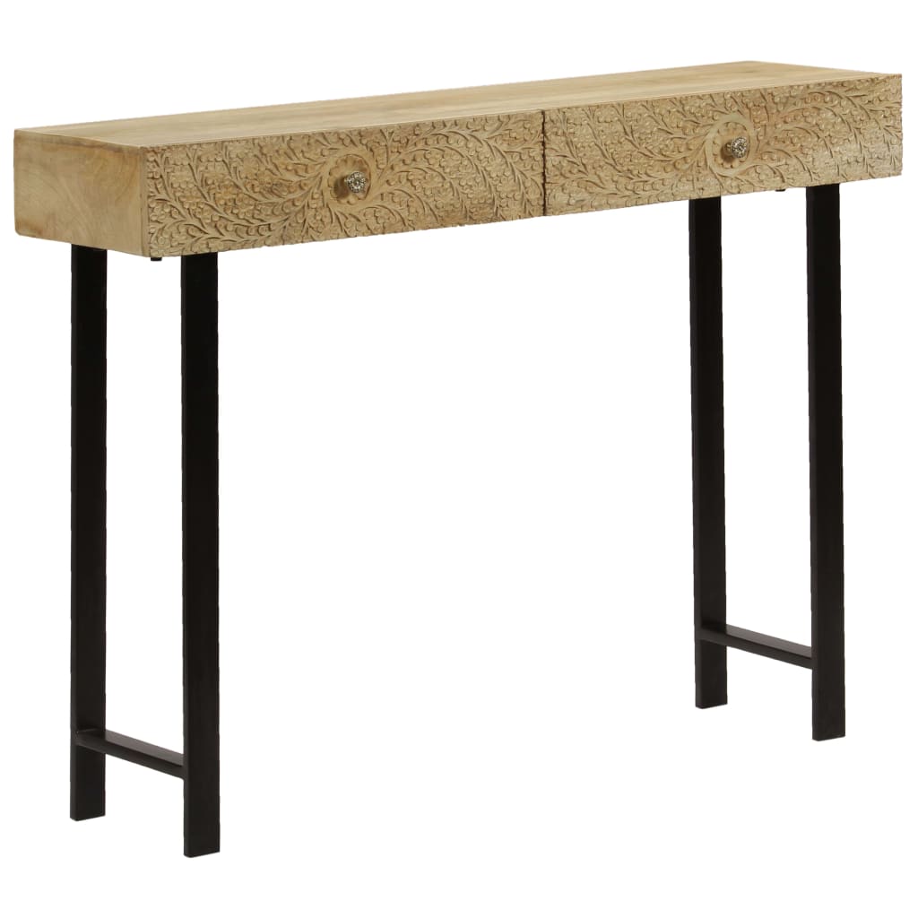 Vetonek Mesa consola de madera maciza de mango 102x30x79 cm