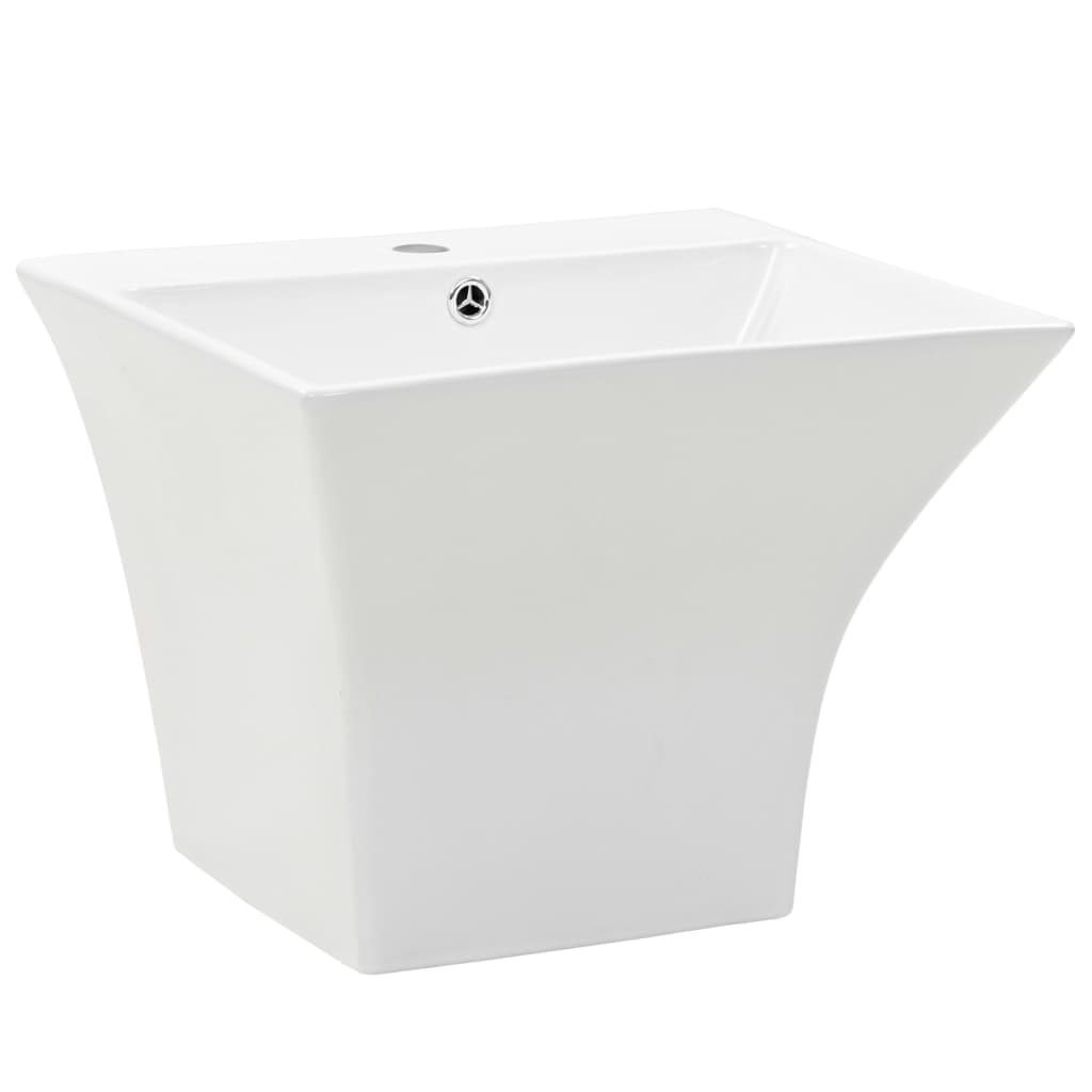 Lavabo de pared de cerámica blanco 500x450x410 mm vidaXL