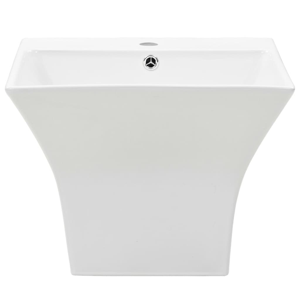 Lavabo de pared de cerámica blanco 500x450x410 mm vidaXL