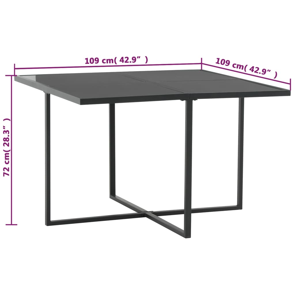 Set comedor de jardín 5 piezas y cojines ratán sintético negro vidaXL