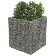 Jardinera de gaviones de acero 90x90x100 cm v8210 - Vetonek