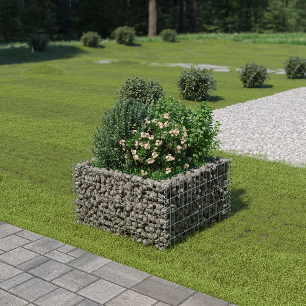 Arriate de gaviones de acero 90x90x50 cm v8227 Vetonek