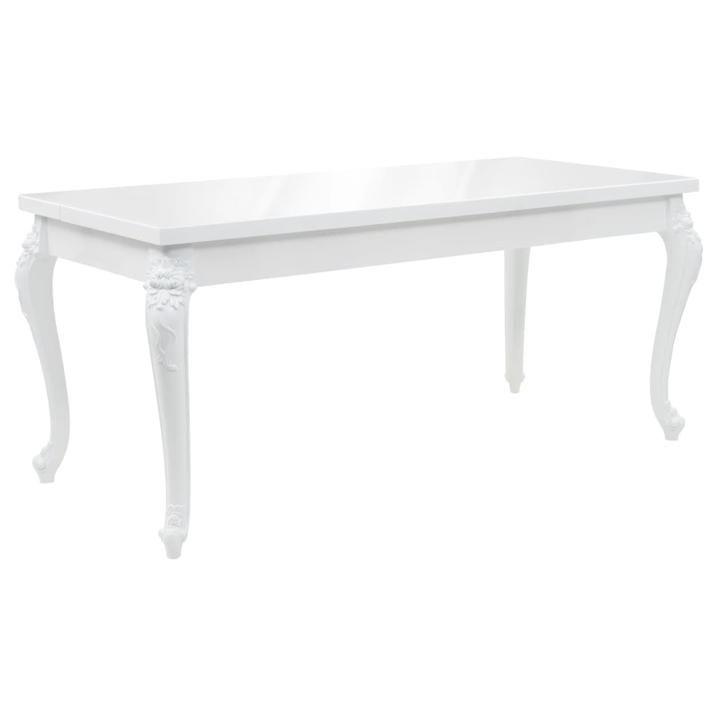 Vetonek Mesa de comedor blanco brillante 179x89x81 cm