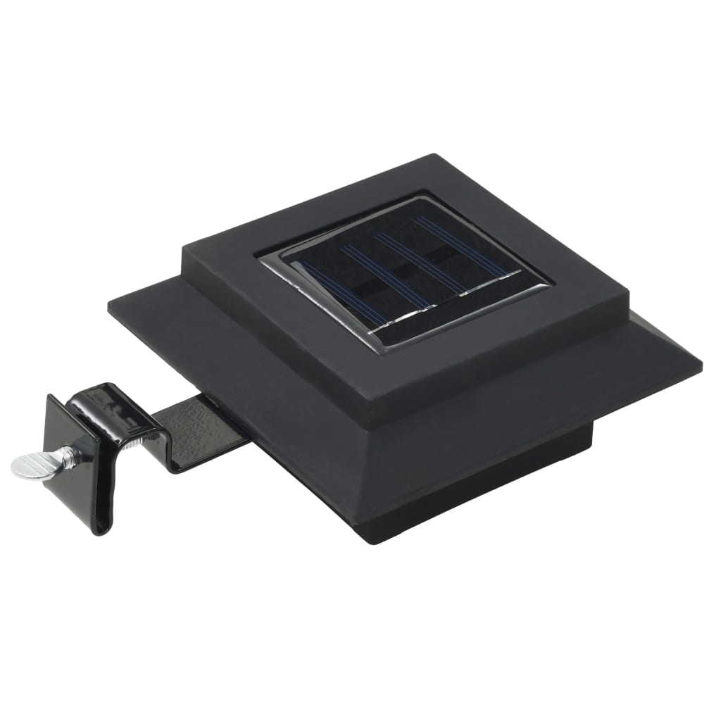 Lámparas solares de exterior LED cuadradas 6 uds 12 cm negro V68