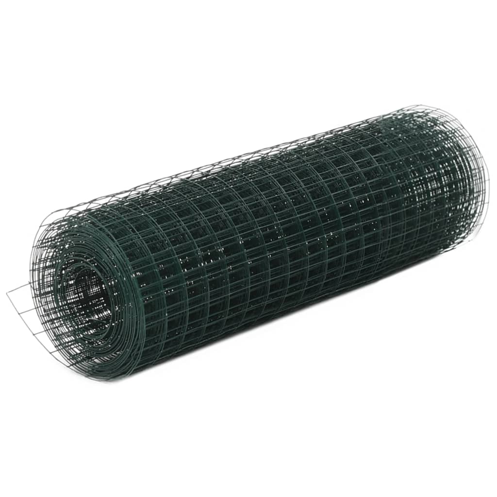 Vetonek Alambrada de gallinero acero revestimiento PVC verde 10x0,5 m