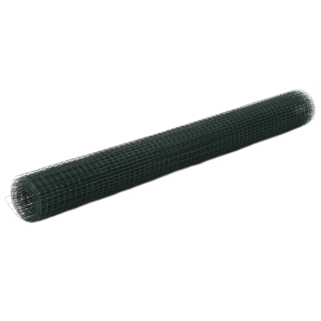 Vetonek Alambrada de gallinero acero recubrimiento PVC verde 25x1,5 m