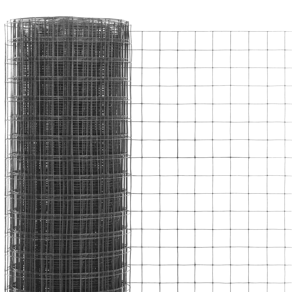 Gallinero Steel Wire PVC Recobriment Gray 25x0,5 m