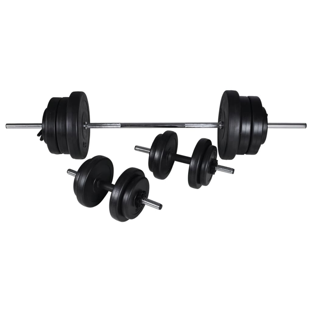 Máquina musculación Power Tower con pesas y mancuernas 60,5 kg vidaXL