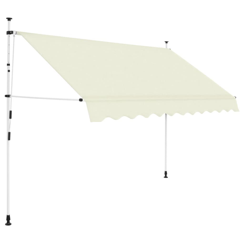 Vetonek Toldo retráctil de operación manual 250 cm crema