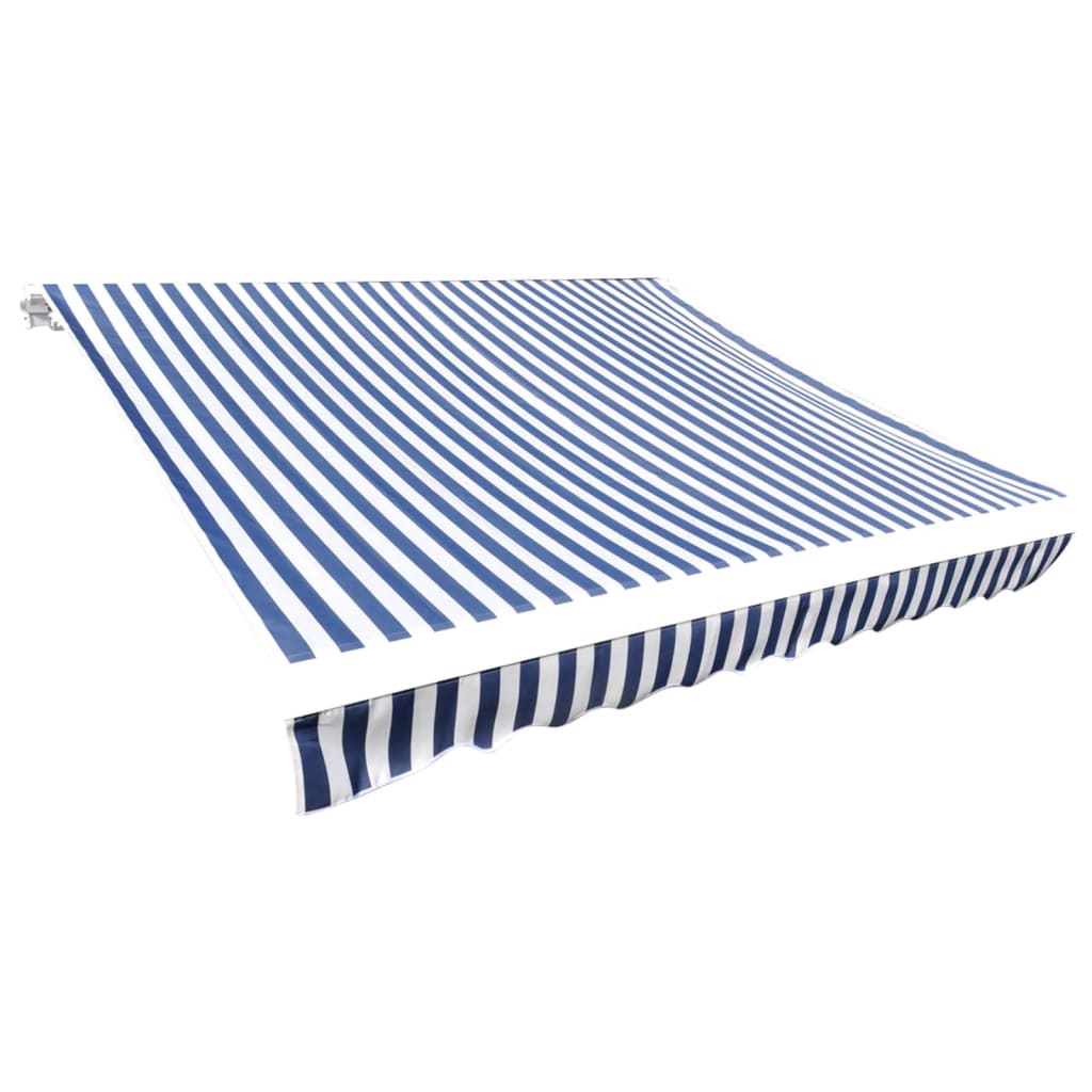 Vetonek Toldo de lona azul y blanco 350x250 cm 