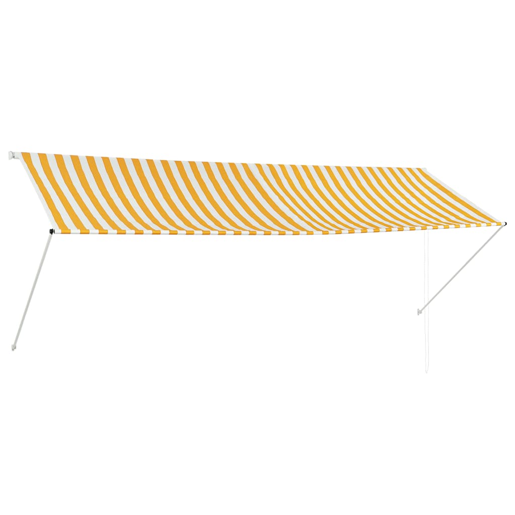 Vetonek Toldo retráctil 350x150 cm amarillo y blanco