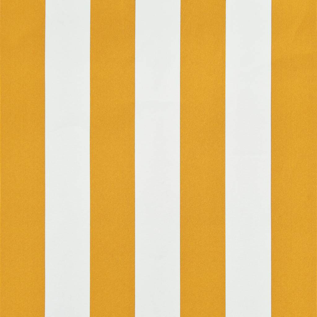 Toldão retrátil de 350x150 cm amarelo e branco