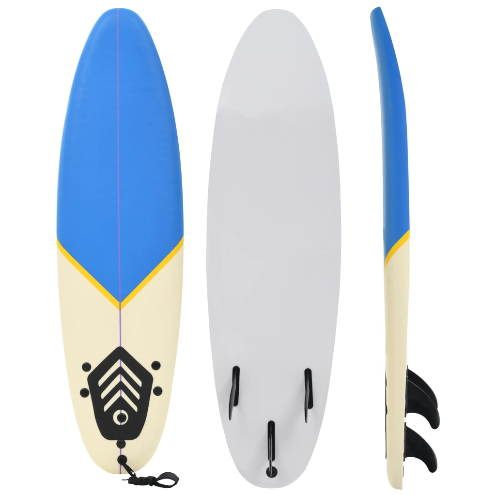 Vetonek Tabla de surf azul y crema 170 cm