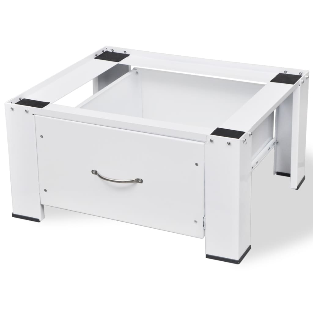 Vetonek  Soporte pedestal para lavadora blanco con cajón 