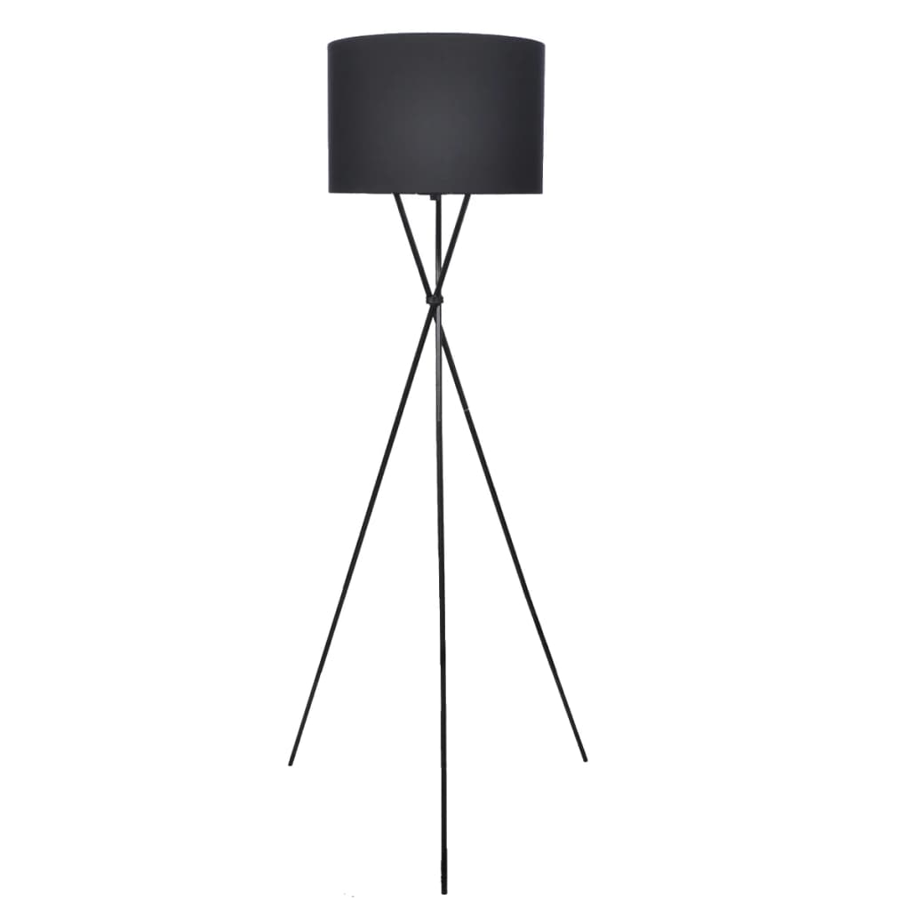 Vetonek Lámpara de pie con soporte negro 139 cm 