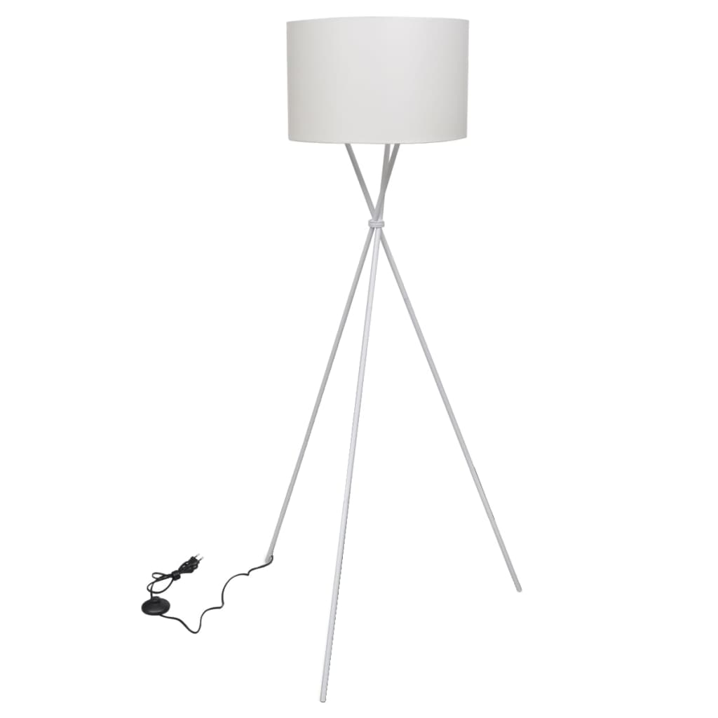 Vetonek Lámpara de pie con soporte blanco 139 cm 