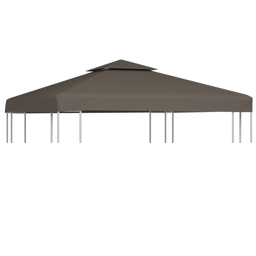 Toldo de cenador 2 niveles 310 g/m² 3x3 m gris topo