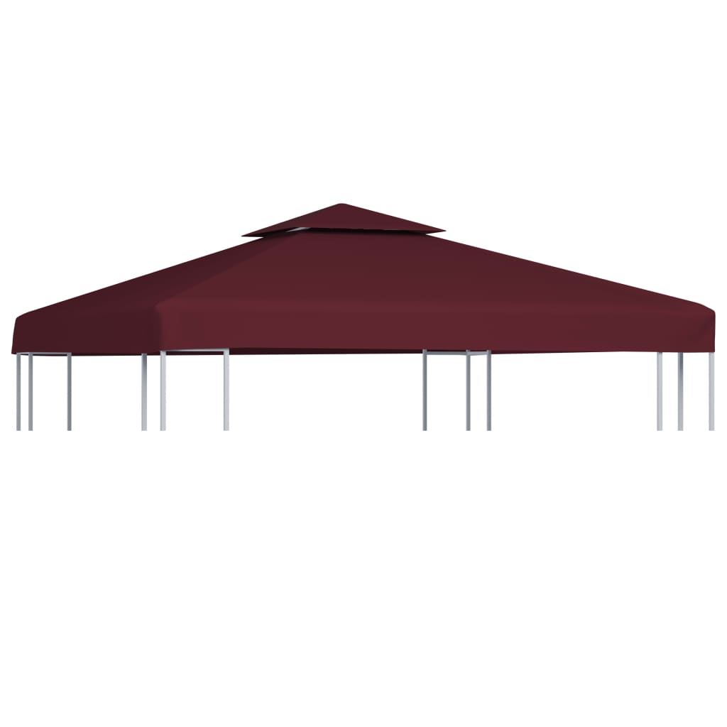 Vetonek Toldo de cenador 2 niveles 310 g/m² 3x3 m burdeos