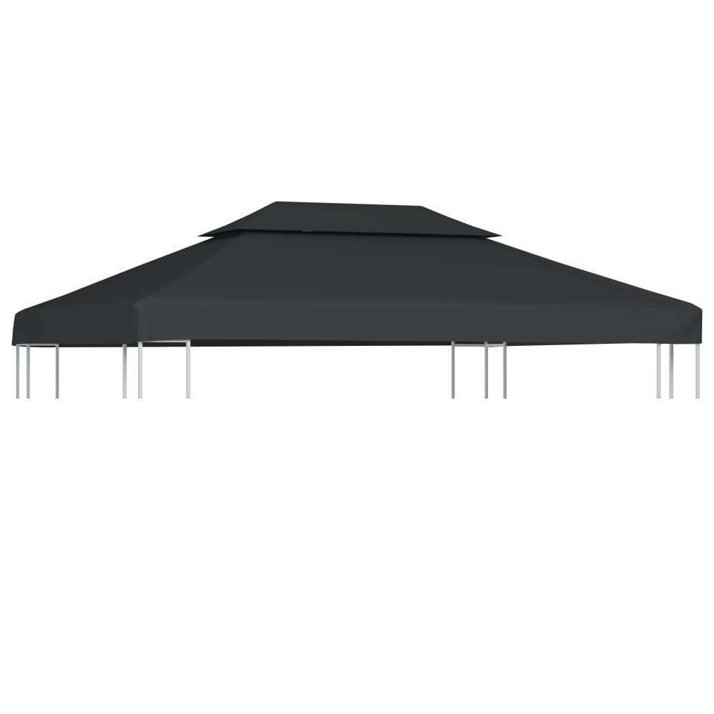 Vetonek Toldo de cenador 2 niveles 310 g/m² 4x3 m gris antracita