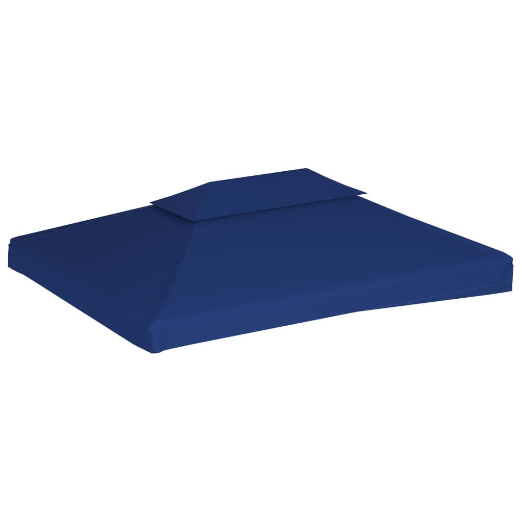 Toldo de cenador 2 niveles 310 g/m² 4x3 m azul