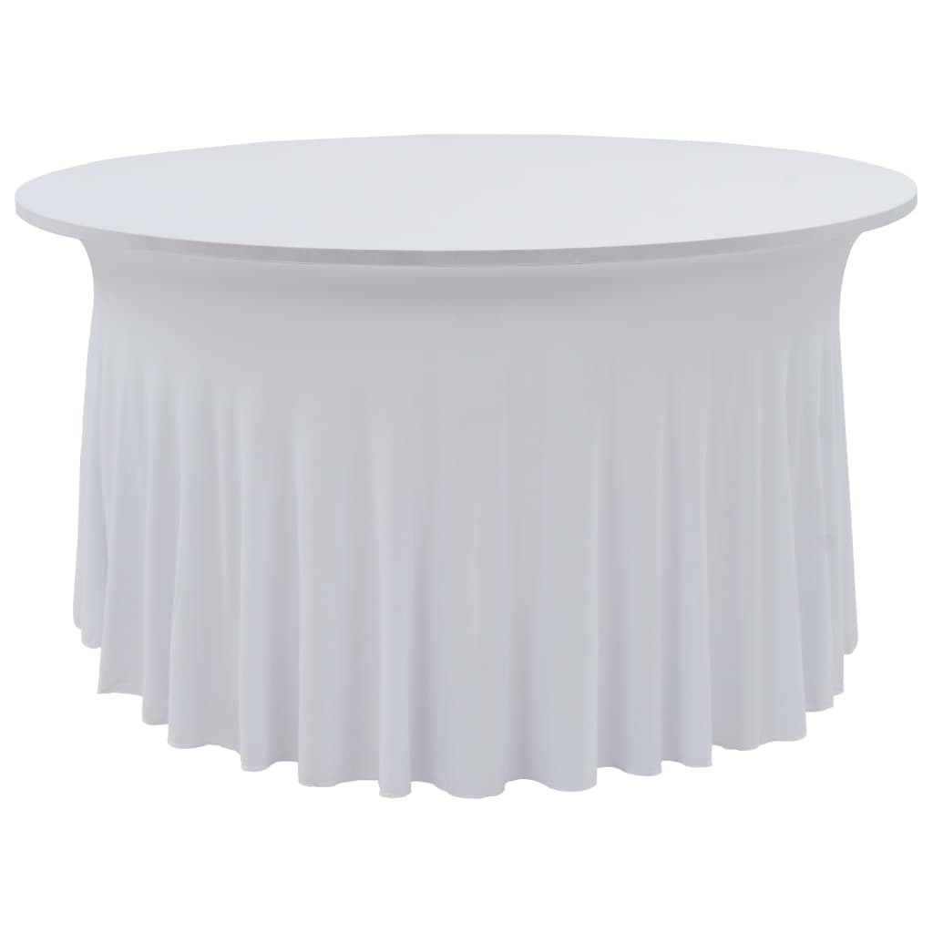 Vetonek Fundas elásticas para mesa 2 uds con falda 180x74 cm blanco