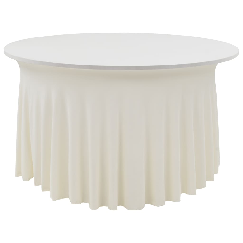 Vetonek Fundas elásticas para mesa 2 uds con falda 180x74 cm crema