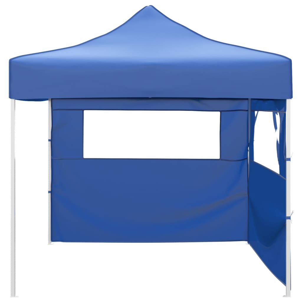 Cenador plegable con 2 paredes azul 3x3 m v6496 - Vetonek