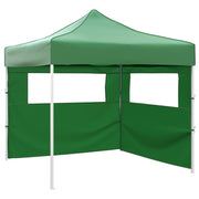 Cenador plegable con 2 paredes verde 3x3 m v6502 Vetonek