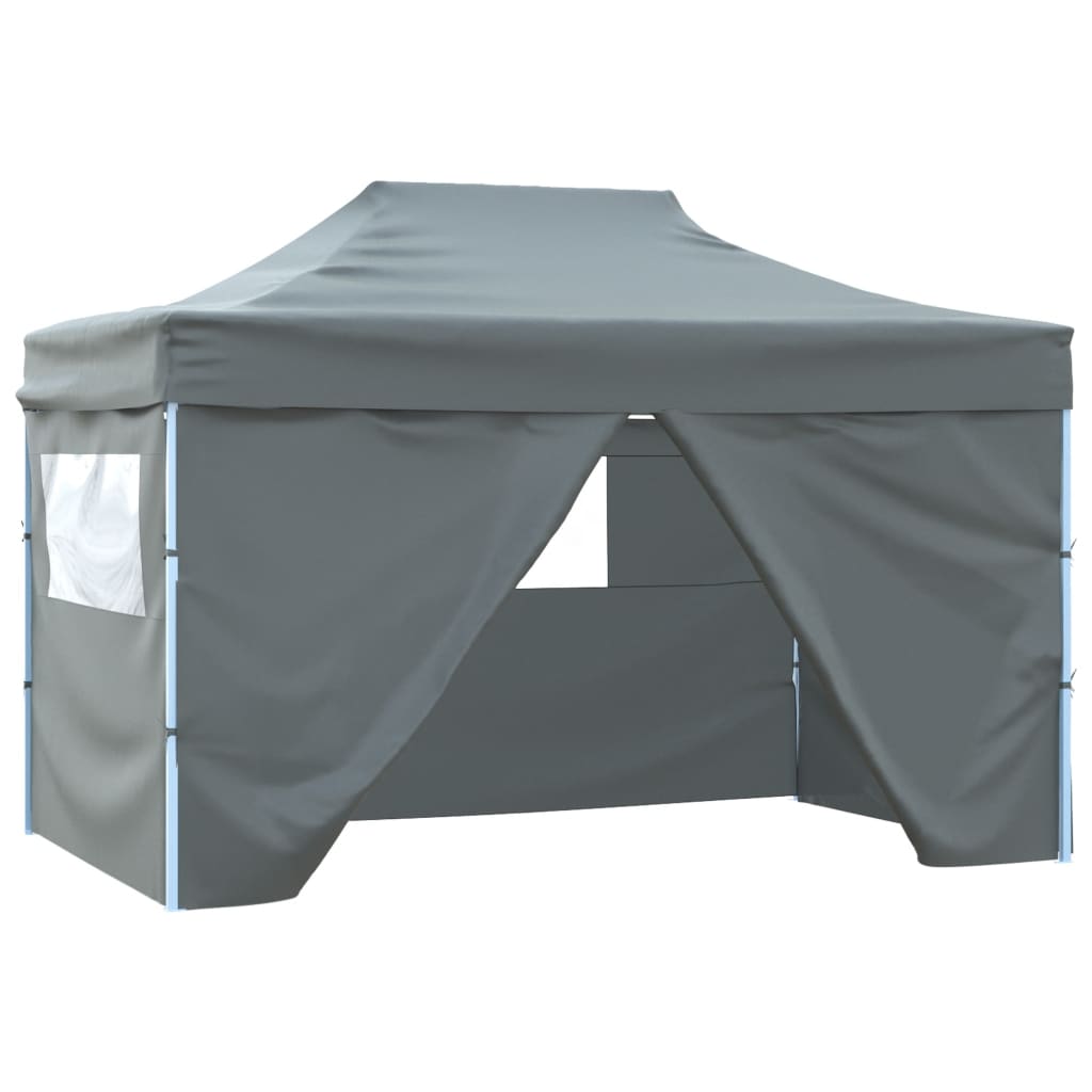 Carpa pleglable pop-up con 4 paredes 3x4,5 m gris antracita v6588 Vetonek