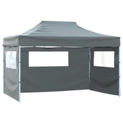 Vetonek Carpa pleglable Pop-up con 4 paredes 3x4,5 m gris antracita
