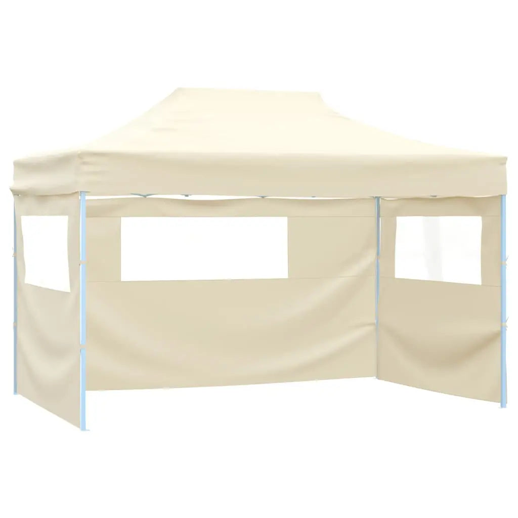 Carpa pleglable con 3 paredes crema 3x4,5 m v72 Vetonek