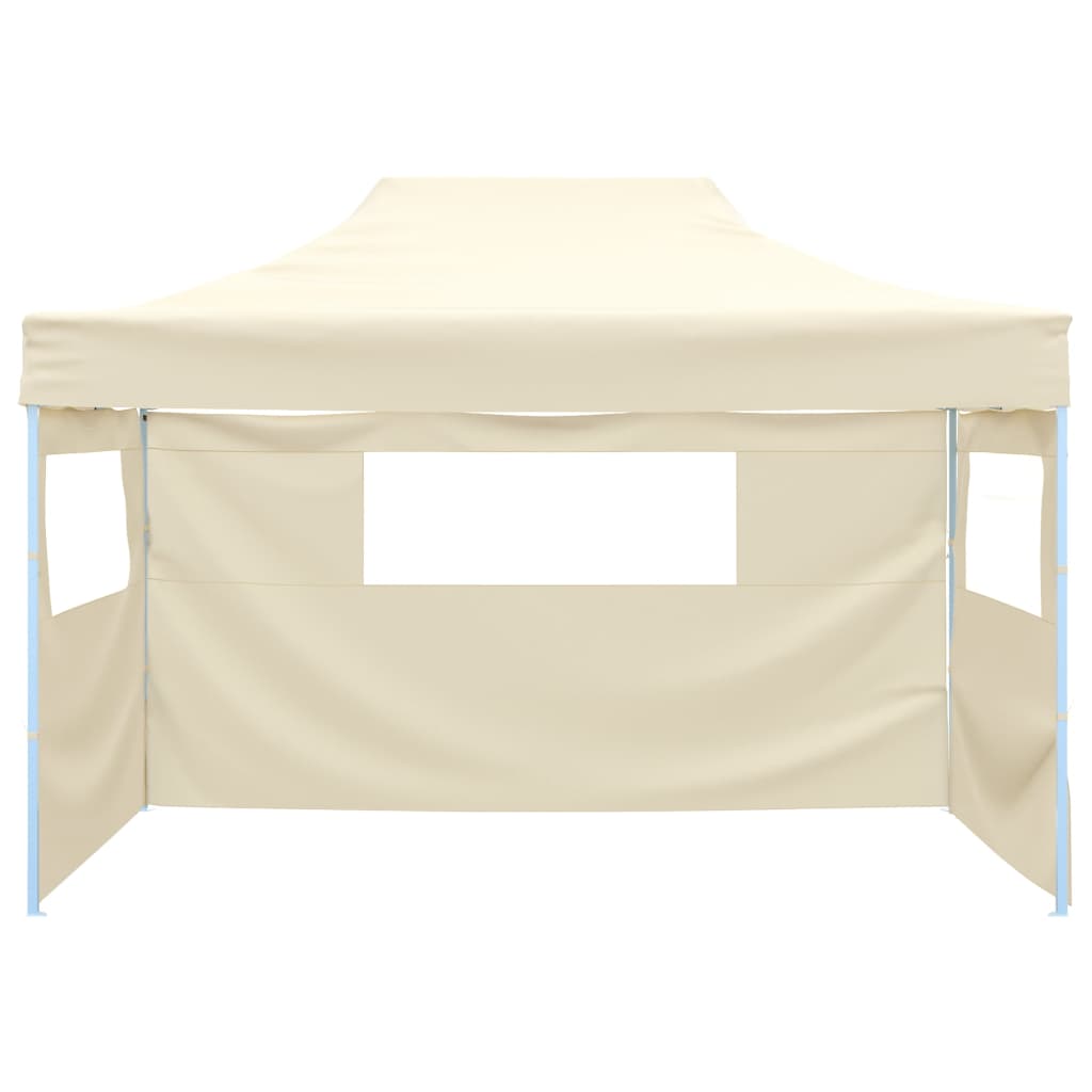 Carpa pleglable con 3 paredes crema 3x4,5 m - Vetonek