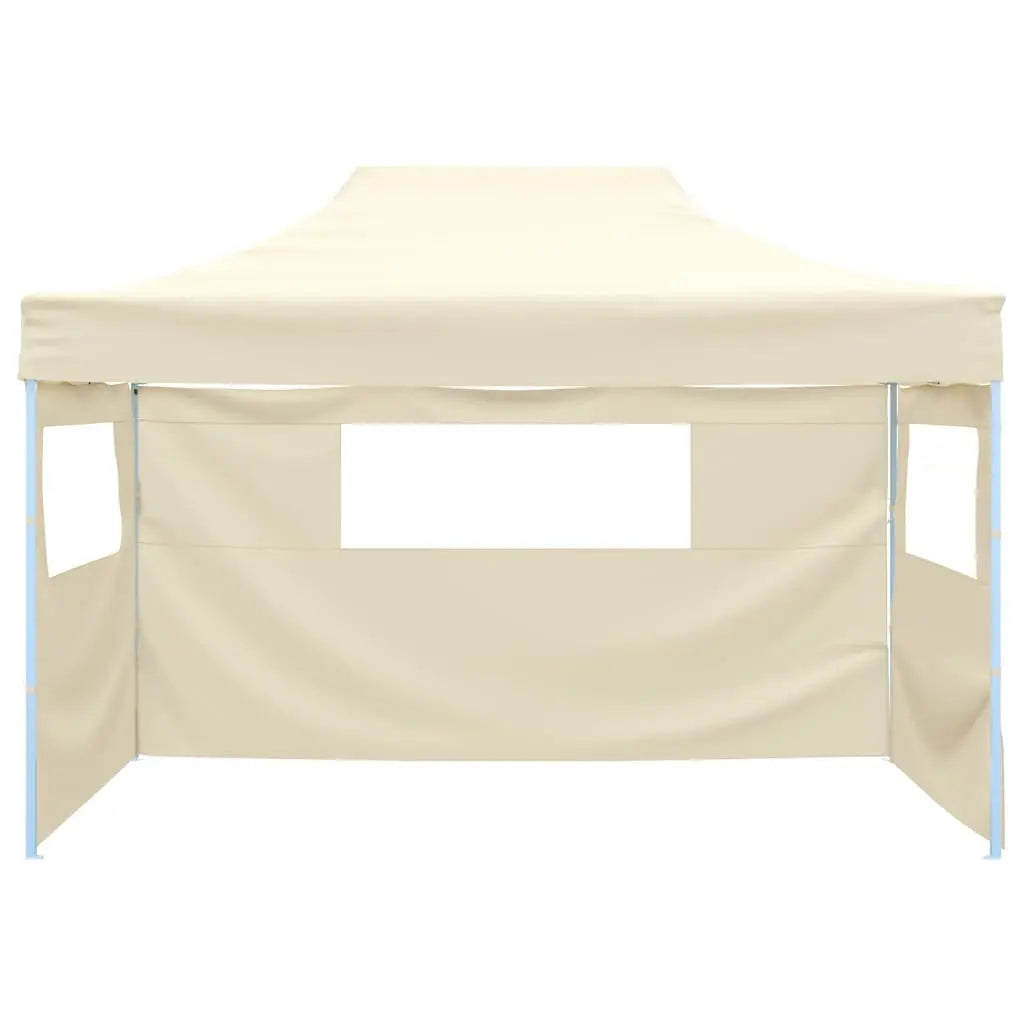 Carpa pleglable con 3 paredes crema 3x4,5 m v72 Vetonek