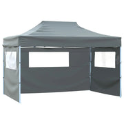 Carpa pleglable con 3 paredes 3x4,5 m gris antracita v73 Vetonek