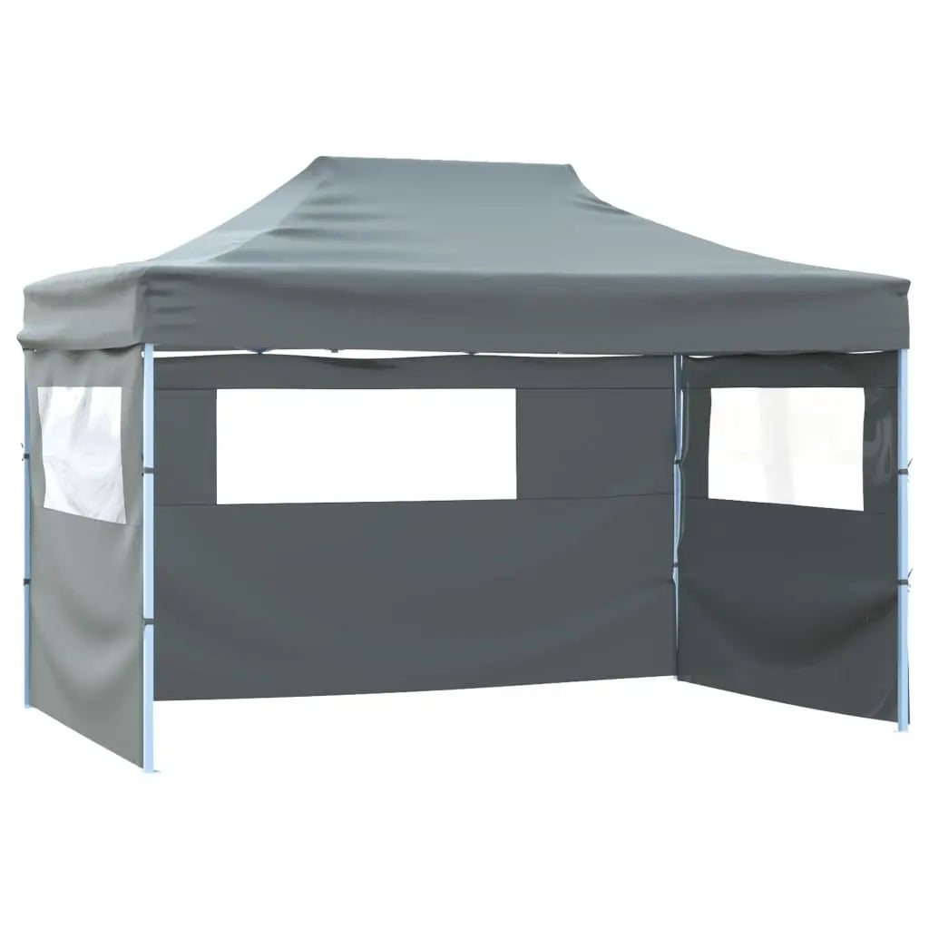 Carpa pleglable con 3 paredes 3x4,5 m gris antracita v73 Vetonek