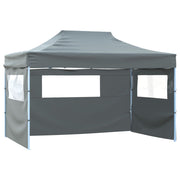 Carpa pleglable con 3 paredes 3x4,5 m gris antracita v6618 Vetonek