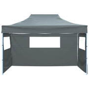 Carpa pleglable con 3 paredes 3x4,5 m gris antracita v73 Vetonek