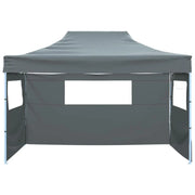 Carpa pleglable con 3 paredes 3x4,5 m gris antracita v73 Vetonek