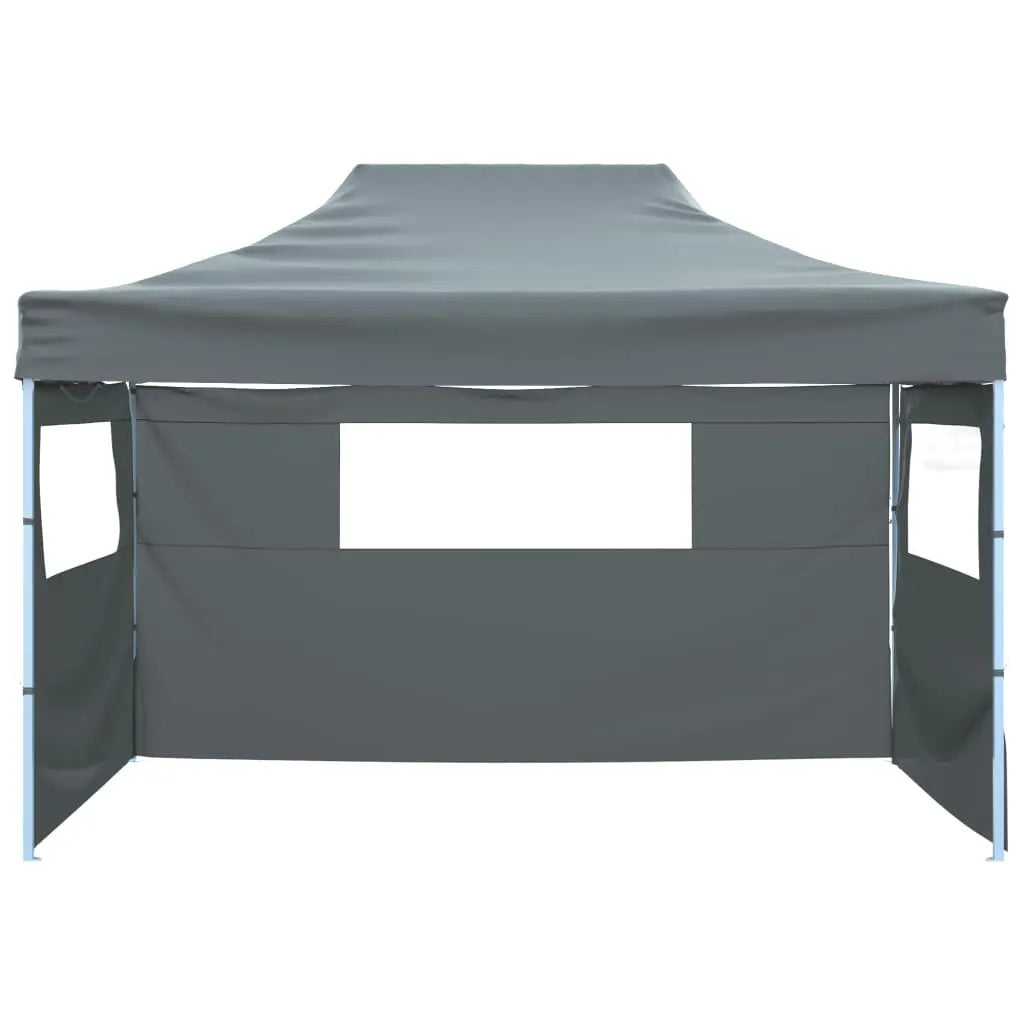 Carpa pleglable con 3 paredes 3x4,5 m gris antracita v73 Vetonek