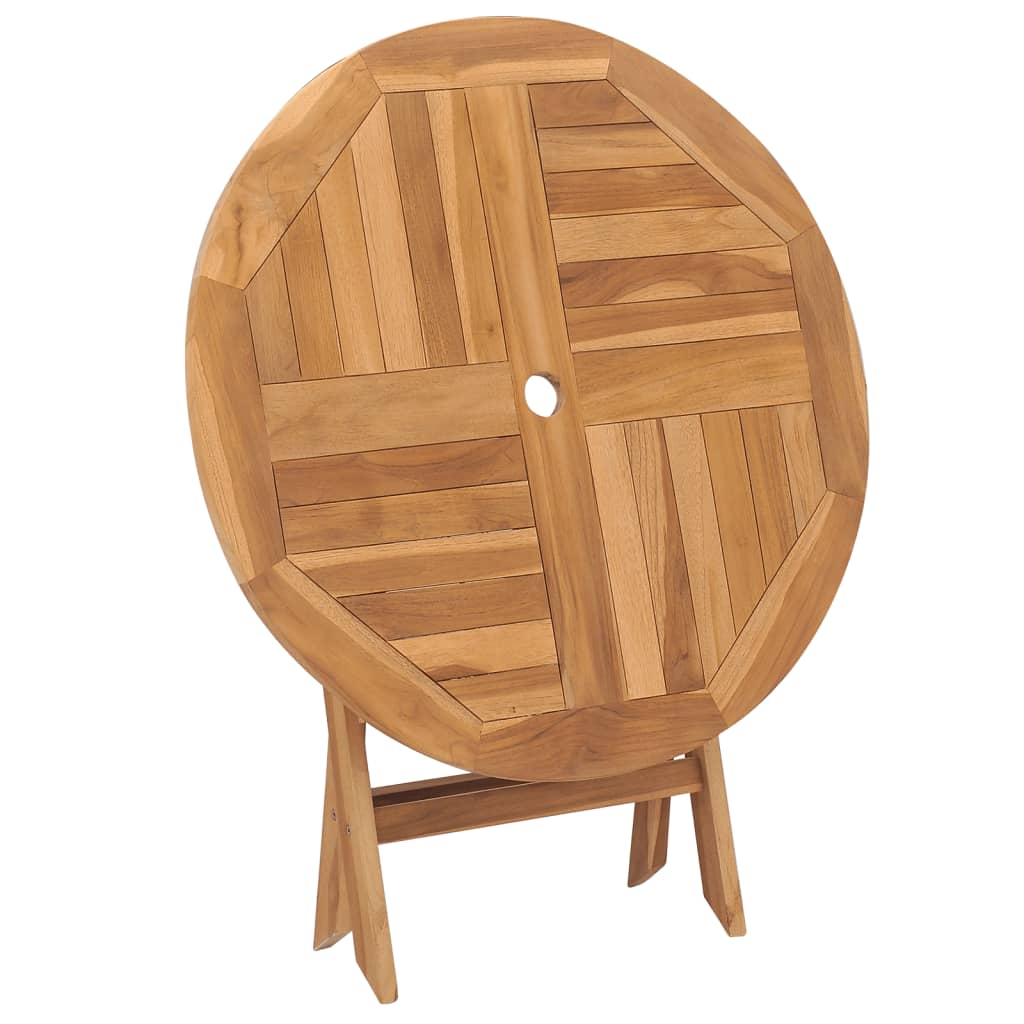 Mesa de jardín plegable madera de teca maciza 85x76 cm vidaXL