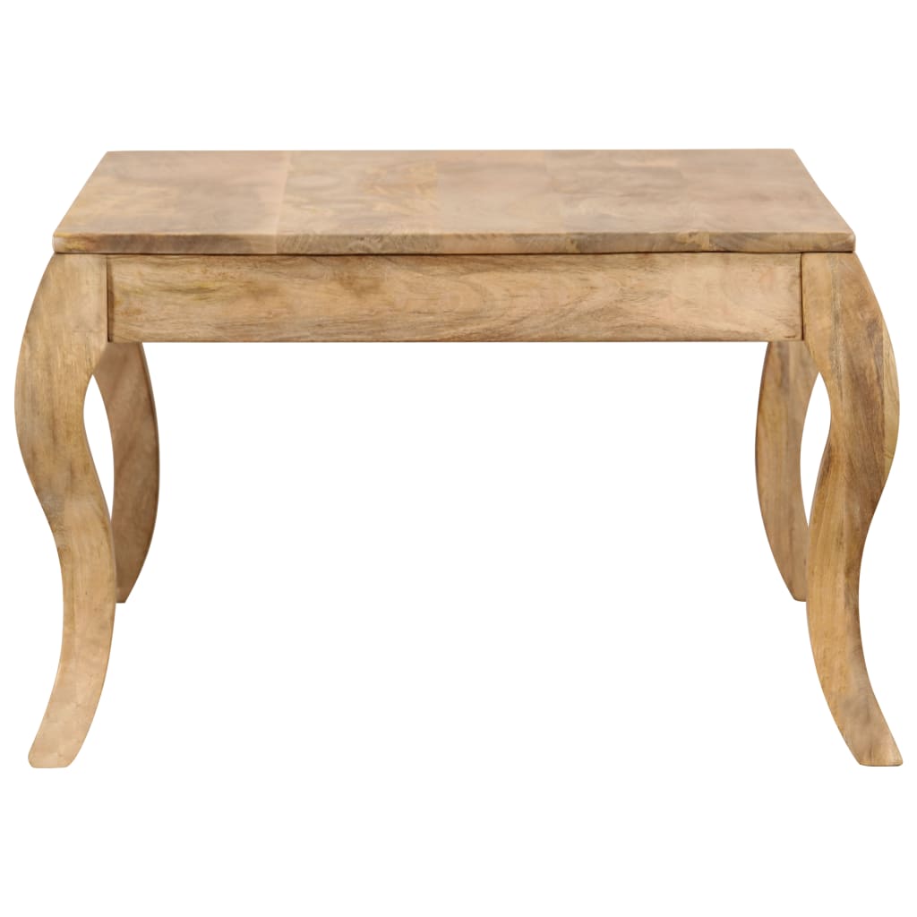 Mesa de centro de madera de mango maciza 110x60x40 cm